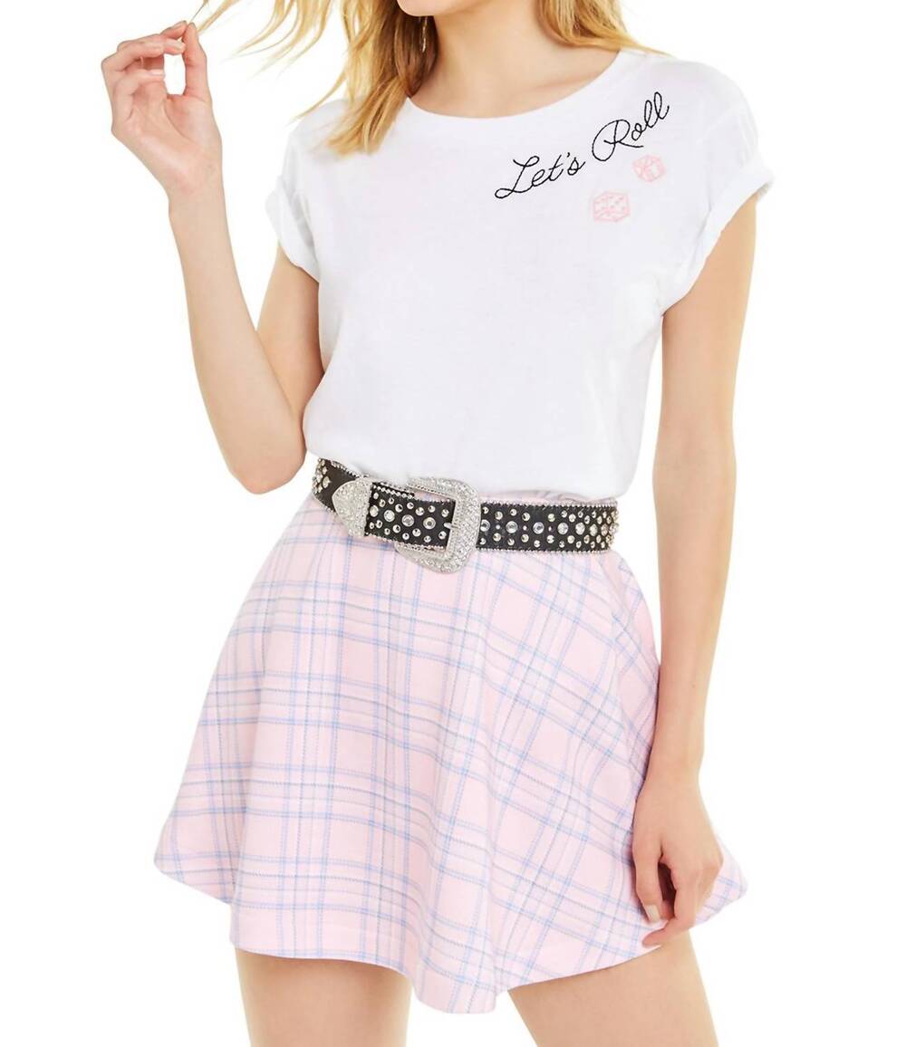 NEW WILDFOX let's roll no9 crew neck tee in clean white